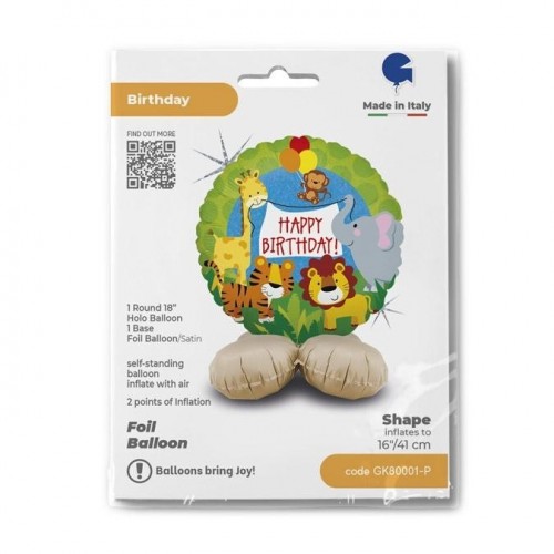 AIRE GLOBO 16" FOIL BIRTHDAY ANIMALES