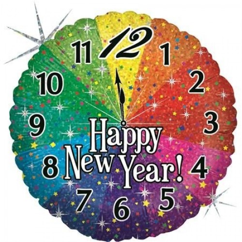 GLOBO 18" FOIL RELOJ NEW YEAR