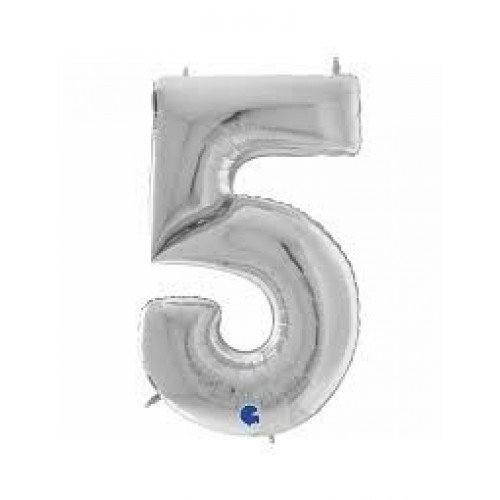   GLOBO 64" FOIL FORMA N5 PLATA