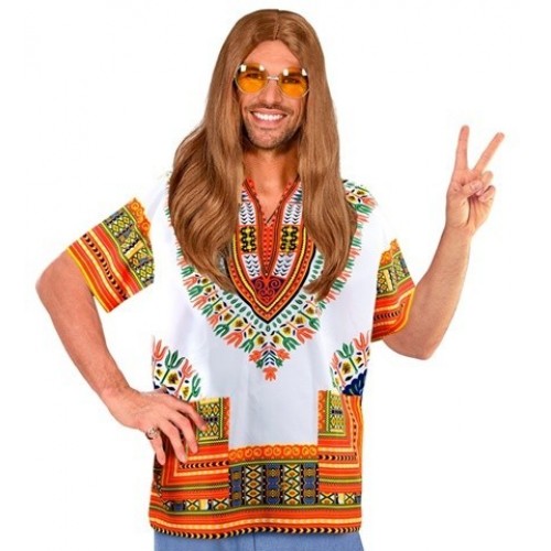 CAMISETA T-S/M HIPPIE DASHIKI BLANCA