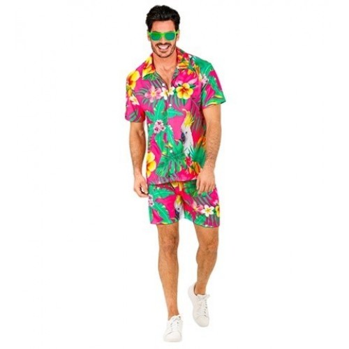 DISFRAZ T-L/XL CHICO HAWAIANO FUCSIA