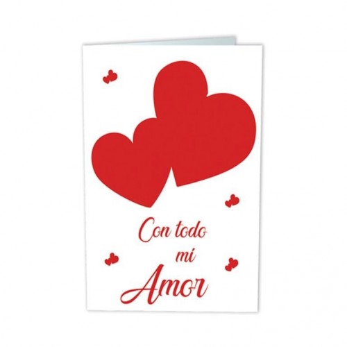 MINI TARJETA CON TODO MI AMOR  
