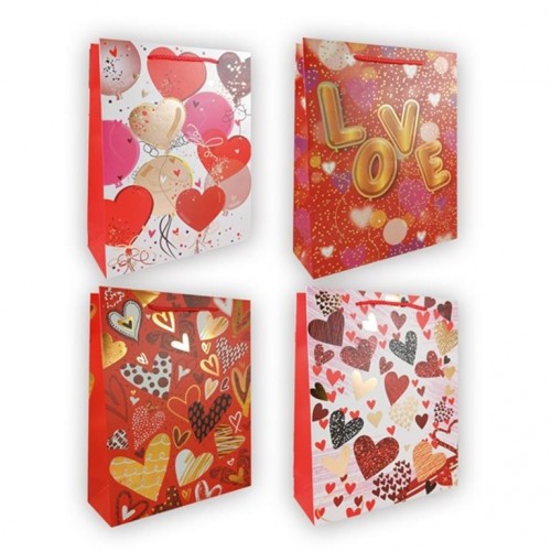 BOLSA CORAZON SURTIDA 30X42CM  