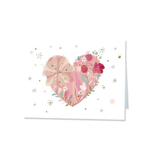 TARJETA TURNOWSKY CORAZON FLORES  