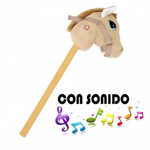CABALLO BEIG PALO C/SONIDO 75CM