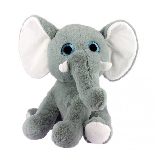 PELUCHE ELEFANTE GRIS SENTADO 25CM