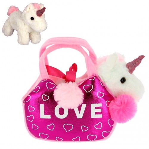 BOLSO Y PELUCHE UNICORNIO LOVE 20CM