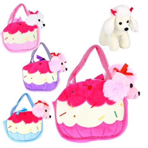 BOLSO CAKE Y PELUCHE PERRO 20CM