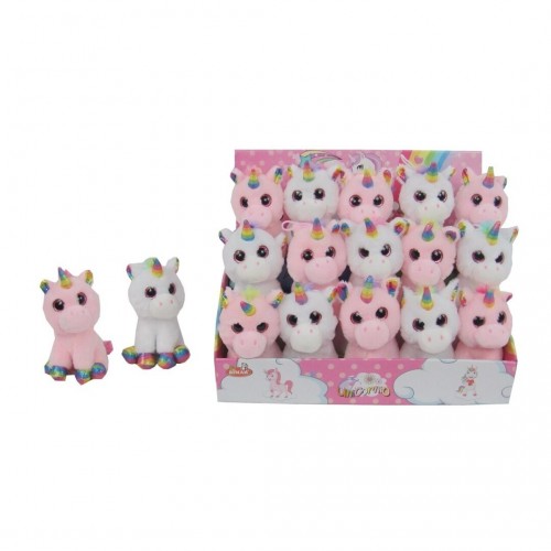 PELUCHE UNICORNIO VARIOS COLORES 16CM