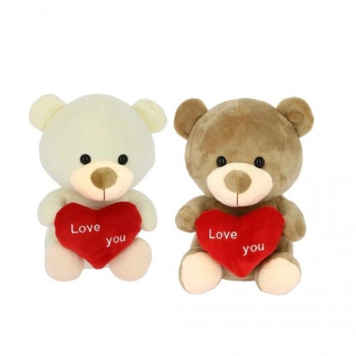 PELUCHE OSO CON CORAZON 12CM