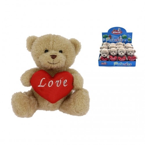PELUCHE OSO RIZO CORAZON LOVE 16CM