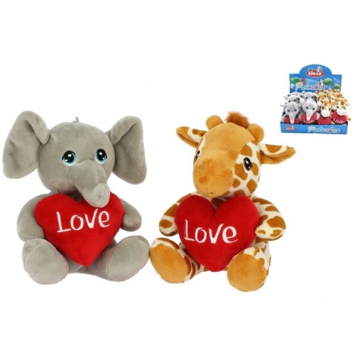 PELUCHE JUNGAL CORAZON LOVE 16CM
