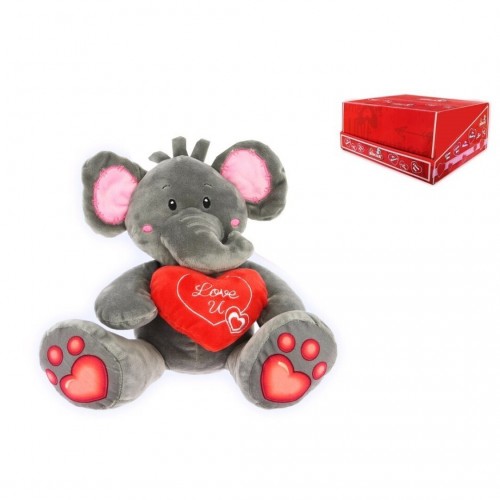 PELUCHE ELEFANTE CORAZON LOVE 18CM