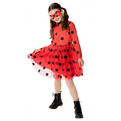 L DISFRAZ 5A8AÑOS LADYBUG TUTU