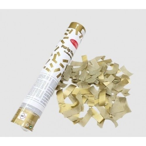   CAÑON CONFETI PAPEL ORO 27CM