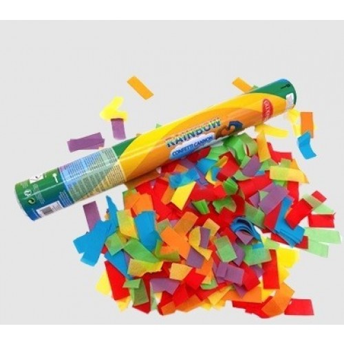 CAÑON CONFETI PAPEL MULTICOLOR 37CM