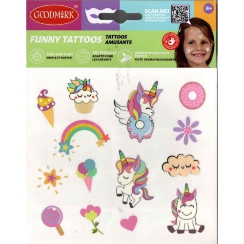 KIT 14 TATTO UNICORNIO