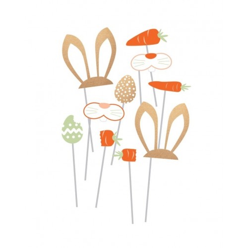 KIT 10 PZAS PHOTOCALL CONEJOS PASCUA