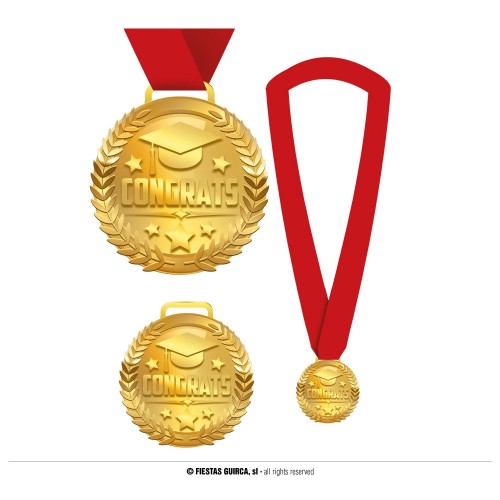 MEDALLA METAL ORO CONGRATS 6CM