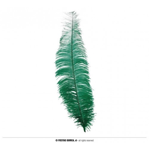   PLUMA AVESTRUZ VERDE 40CM