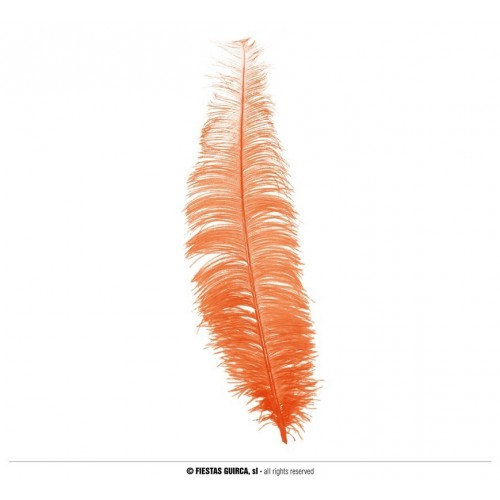    PLUMA AVESTRUZ NARANJA 40CM