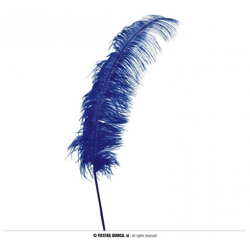    PLUMA AVESTRUZ AZUL 50CM
