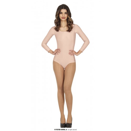  MALLA BODY T-M C/MANGA COLOR CARNE