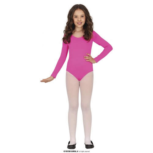   MALLA BODY 3A5AÑO C/MANGA FUCSIA