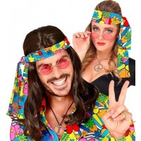 BANDA PARA LA CABEZA FLOWER POWER HIPPIE