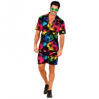 DISFRAZ T-S/M CHICO HAWAIANO NEGRO
