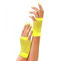 GUANTES ADULTO RED S/DEDO AMARILLO NEON
