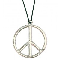 COLLAR SIMBOLO DE LA PAZ HIPPIE METAL