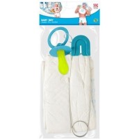 SET PAÑAL IMPERDIBLE CHUPETE BEBE AZUL