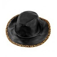 SOMBRERO VAQUERO SIMIL PIEL BORDE LEOPAR