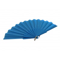 ABANICO PL LISO CELESTE 23CM