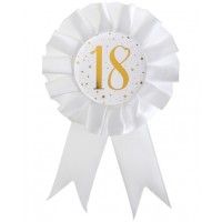CONDECORACION BLANCA N18 ORO 15CM