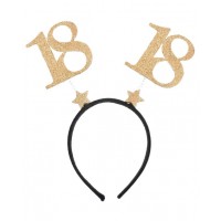 DIADEMA ANTENA N18 ORO GLITTER