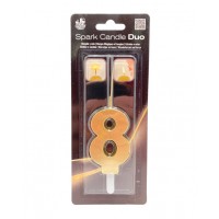  VELA BENGALA DUO FORMA N8 ORO 7CM