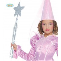   VARITA HADA PLATA PURPURINA 52CM