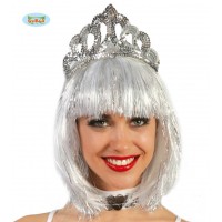    TIARA PRINCESA PLATA LENTEJUELA