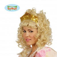 $ D   DIADEMA PRINCESA ORO C/LENTEJ