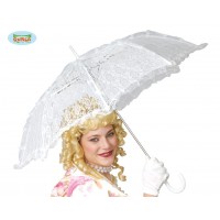    SOMBRILLA ENCAJE BLANCA 60X70CM