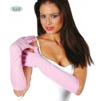   GUANTES ADULTO LARGO ROSA 45CM