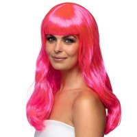 PELUCA LARGA C/FLECOS CHIC FUCSIA
