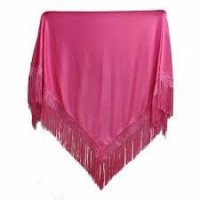   MANTON PEQ SEVILLANA LISO FUSCIA