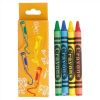CAJITA 4 LAPICES COLORES CERA 9X3,4X1CM