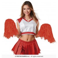 SET 2 POM POM ROJO 80GR