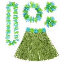 SET HAWAIANO 5 PZAS ADULTO VERDE