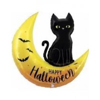 GLOBO 41" FOIL LUNA GATO NEGRO HALLOWE