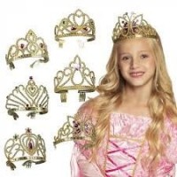 TIARA INFANTIL ORO PIEDRAS MOD.SURT.